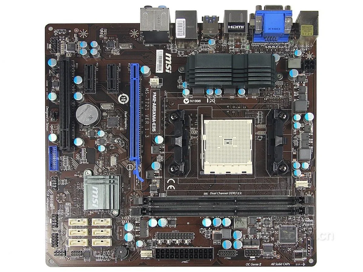 MSI MSI FM2-A85XMA-E35 AMD motherboard — product photo