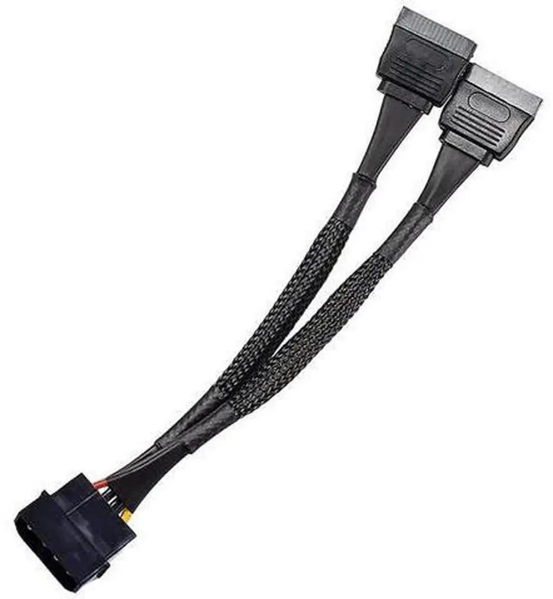 SMUGDESK SMUGDESK N33R 4-pin Molex to dual 15-pin SATA power splitter cord — product photo