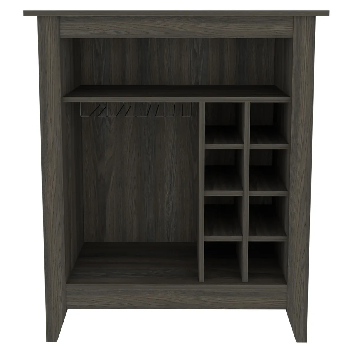 FM FURNITURE FM FURNITURE FM6715BLC Bar Cabinet 6 Wine Racks Brown — product photo