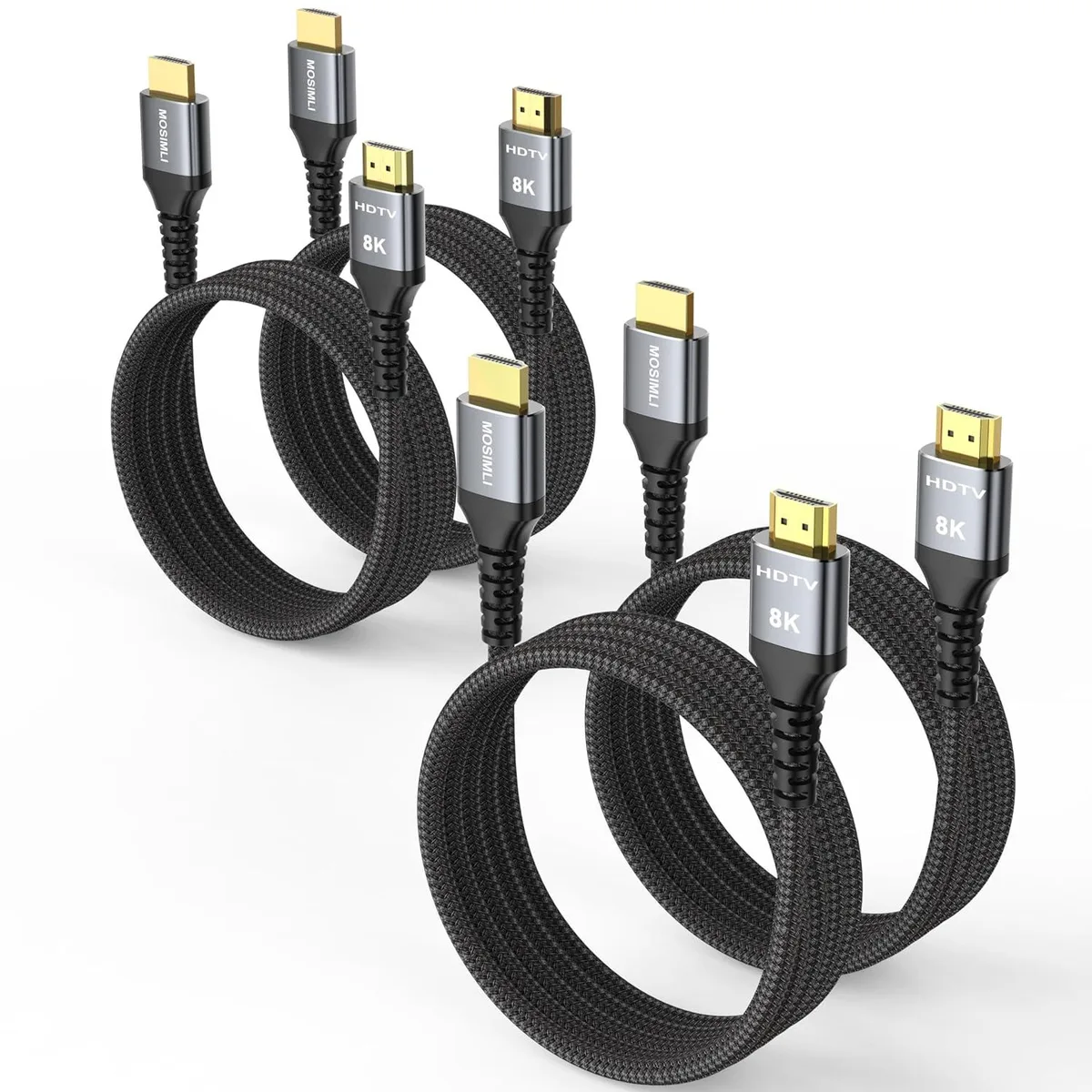 Keyence Keyence HDMI cable 6 ft 4-pack 48 Gbps 8K 60 Hz 4K 120 Hz — product photo