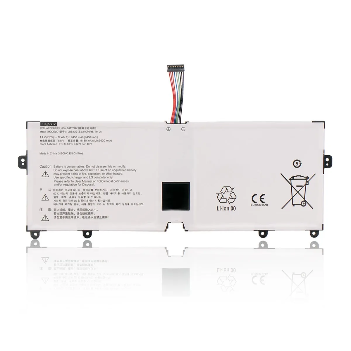 KingSener KingSener LBS1224E 72WH 9450mAh 7.7V laptop battery for LG Gram 13 14 15 17 980 990 — product photo