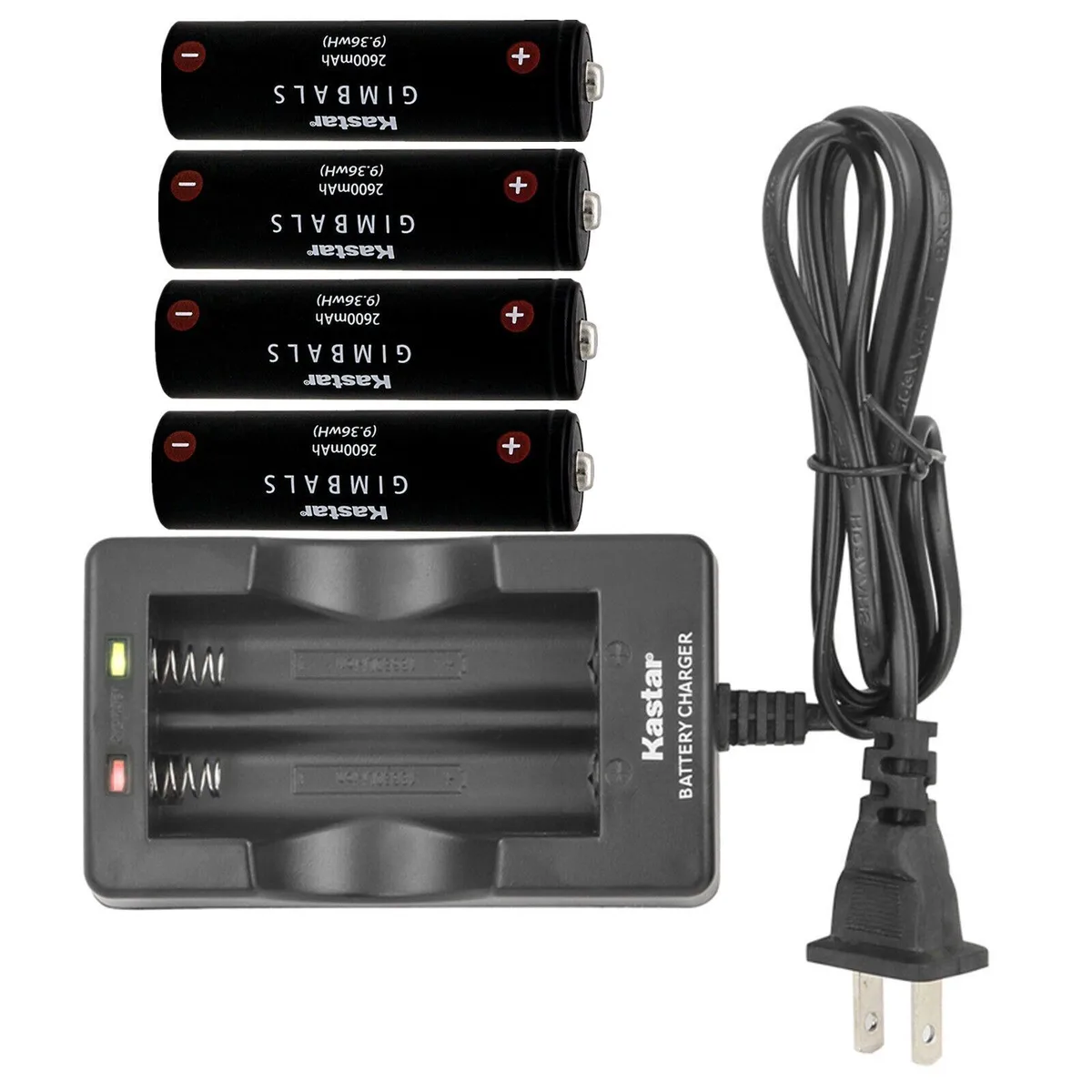Kastar Kastar GMB1865 4-Pack Battery &amp; AC Wall Charger — product photo
