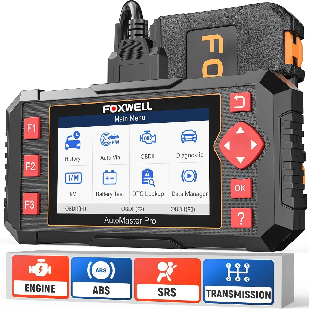 Handheld OBD2 scanner with colour screen and cable