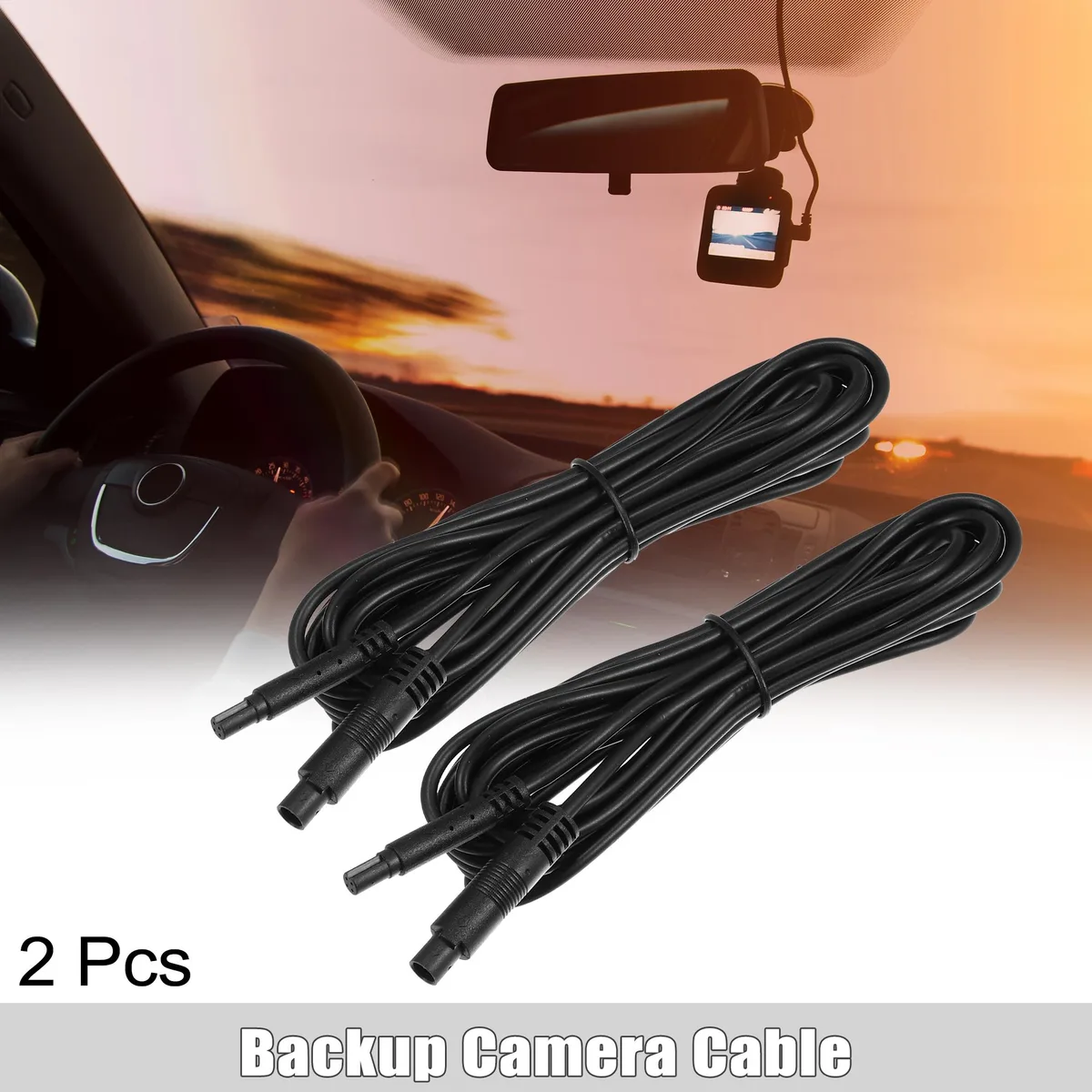 Unique-Bargains Unique-Bargains 4 Pin Backup Camera Extension Cable 300cm 9.84ft 2 Pcs — product photo