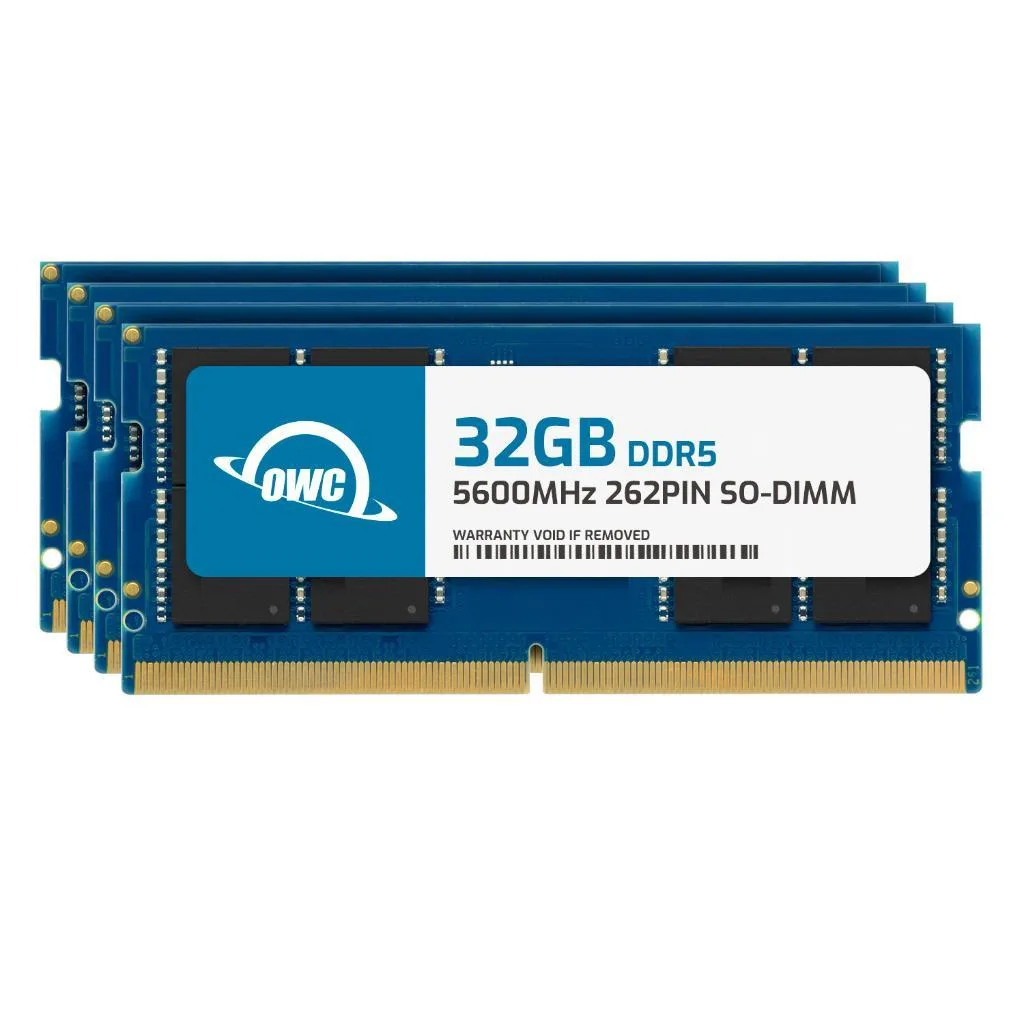 OWC OWC 128GB (4x32GB) DDR5 5600 CL46 262-pin SODIMM laptop RAM — product photo