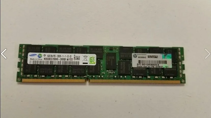 HPE HPE 16GB 1600MHz DDR3 CL11 ECC Registered DIMM — product photo