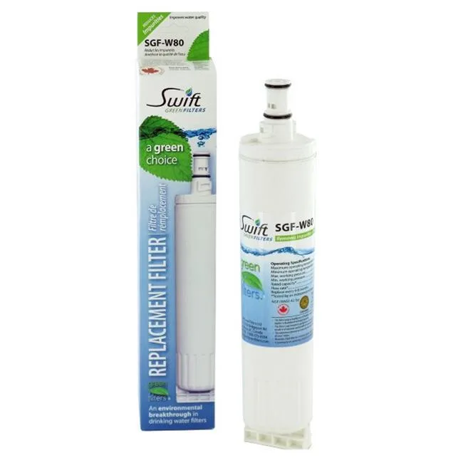 White cylindrical water filter cartridge with carbon block membrane
