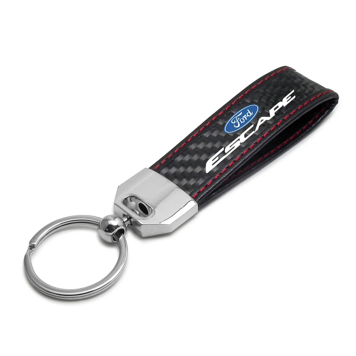 iPick Image, LLC iPick Image, LLC Ford Escape Carbon Fiber Key Chain Red Stitching — product photo