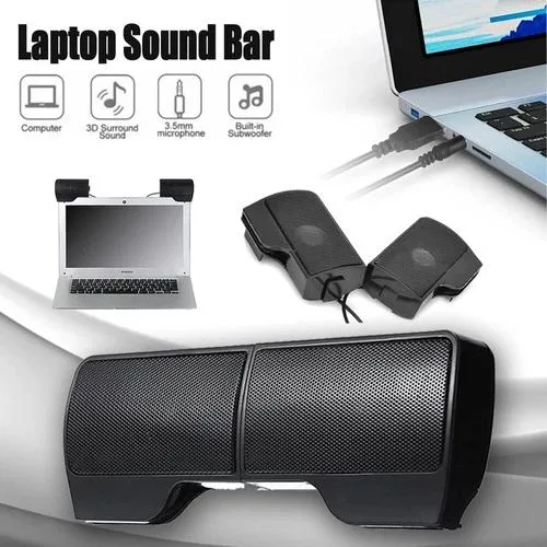  Logitech C1 2.0 USB Clip-On Speakers 48" Cable 3.5mm Jack — product photo