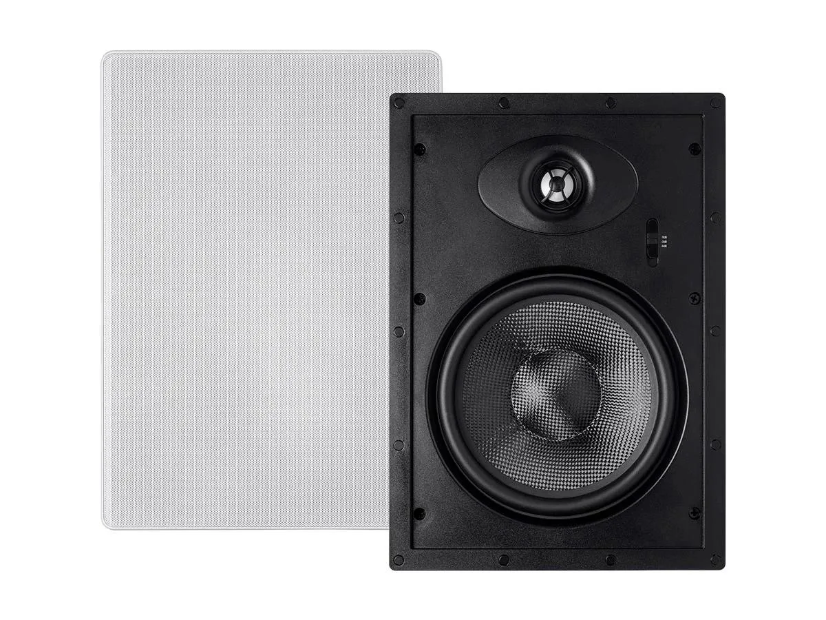 Monoprice Inc. Monoprice 113682 Alpha Series 8 Inch Carbon Fiber In-Wall Speakers Pair — product photo