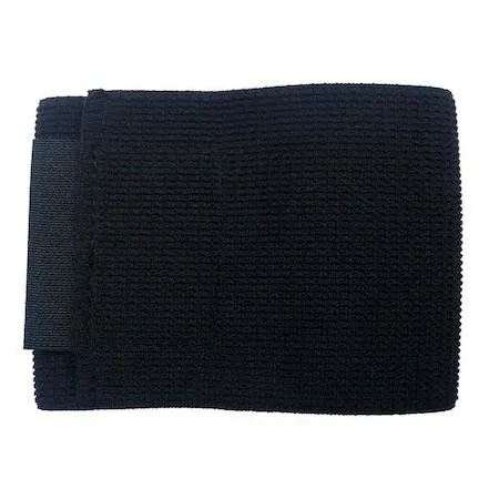 Black elastic wrist wrap with single strap closure