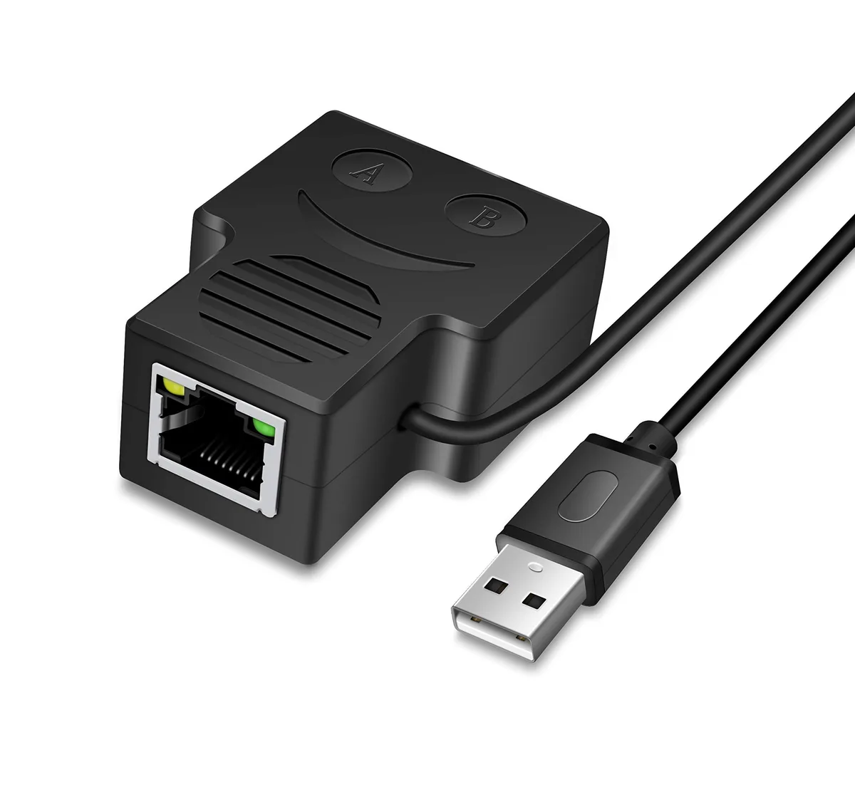 Vszerda Vszerda RJ45 1 to 2 Female LAN Ethernet Splitter Adapter network ethernet cable — product photo