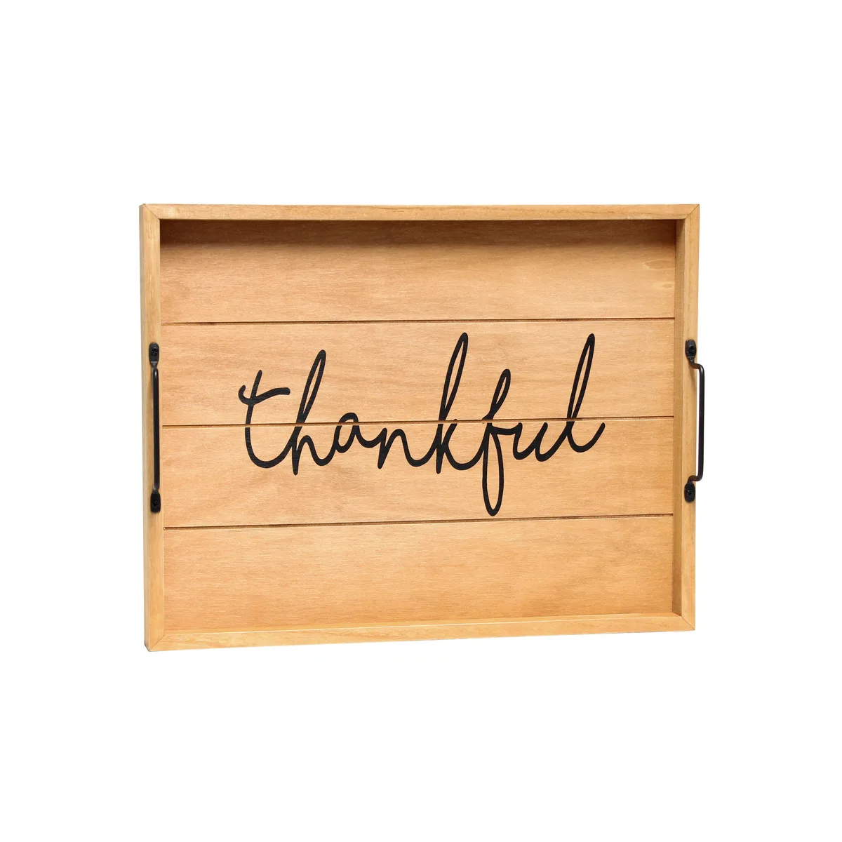 Elegant Designs Elegant Designs Decorative Wood Serving Tray "Thankful" 15.50" x 12 — product photo