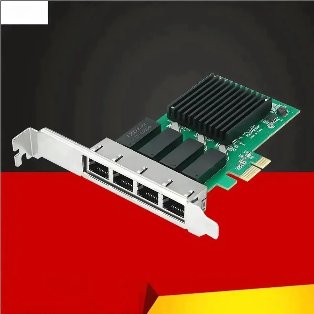 SMUGDESK SMUGDESK Quad Port Gigabit PCIe x1 NIC Realtek RTL8111H Chip 10/100/1000Mbps 4×RJ45 — product photo