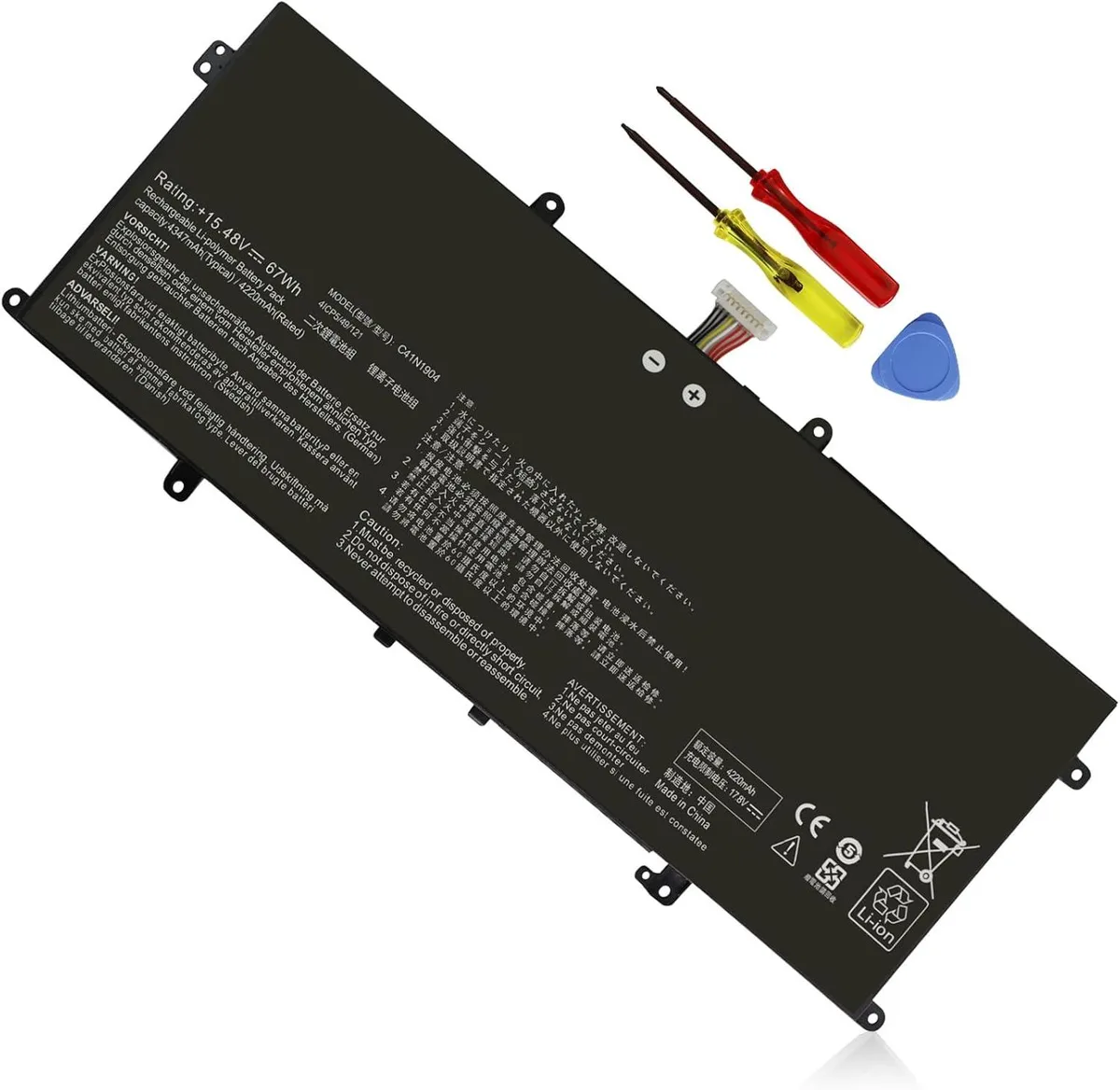 LXHY LXHY C41N1904 67Wh laptop battery — product photo