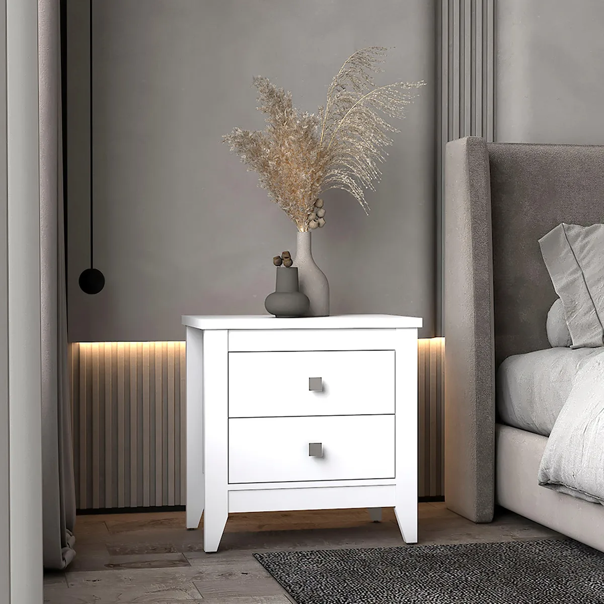 tuphen tuphen Windsor 2-Drawer Nightstand White — product photo
