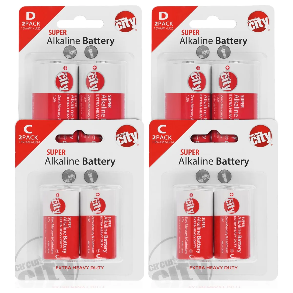 Circuit City Circuit City 4 C-Cell &amp; 4 D-Cell Alkaline Batteries (8 Pack) — product photo