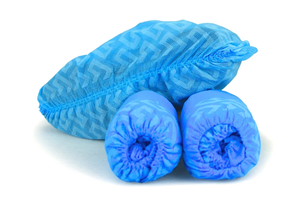  G &amp; F Products 13033XL-100DF grounds maintenance shoe covers blue X-Large 100 pack — product photo