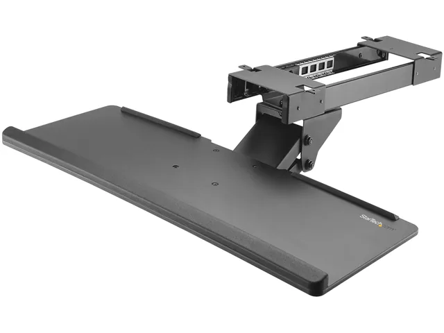 STARTECH STARTECH KBTRAYADJ Under Desk Keyboard Tray 26.4in Wide Adjustable Monitor Accessory — product photo