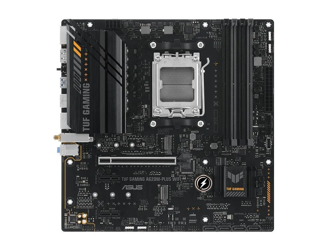 ASUS ASUS TUF Gaming A620M-PLUS WIFI DDR5 Micro-ATX AMD Motherboard — product photo