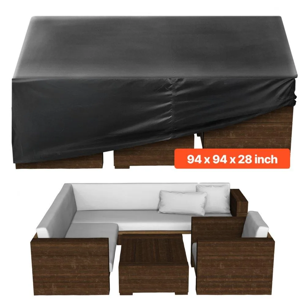 VEVOR VEVOR Patio Furniture Cover 94L x 94W x 28H inch 420D Oxford Fabric Black — product photo