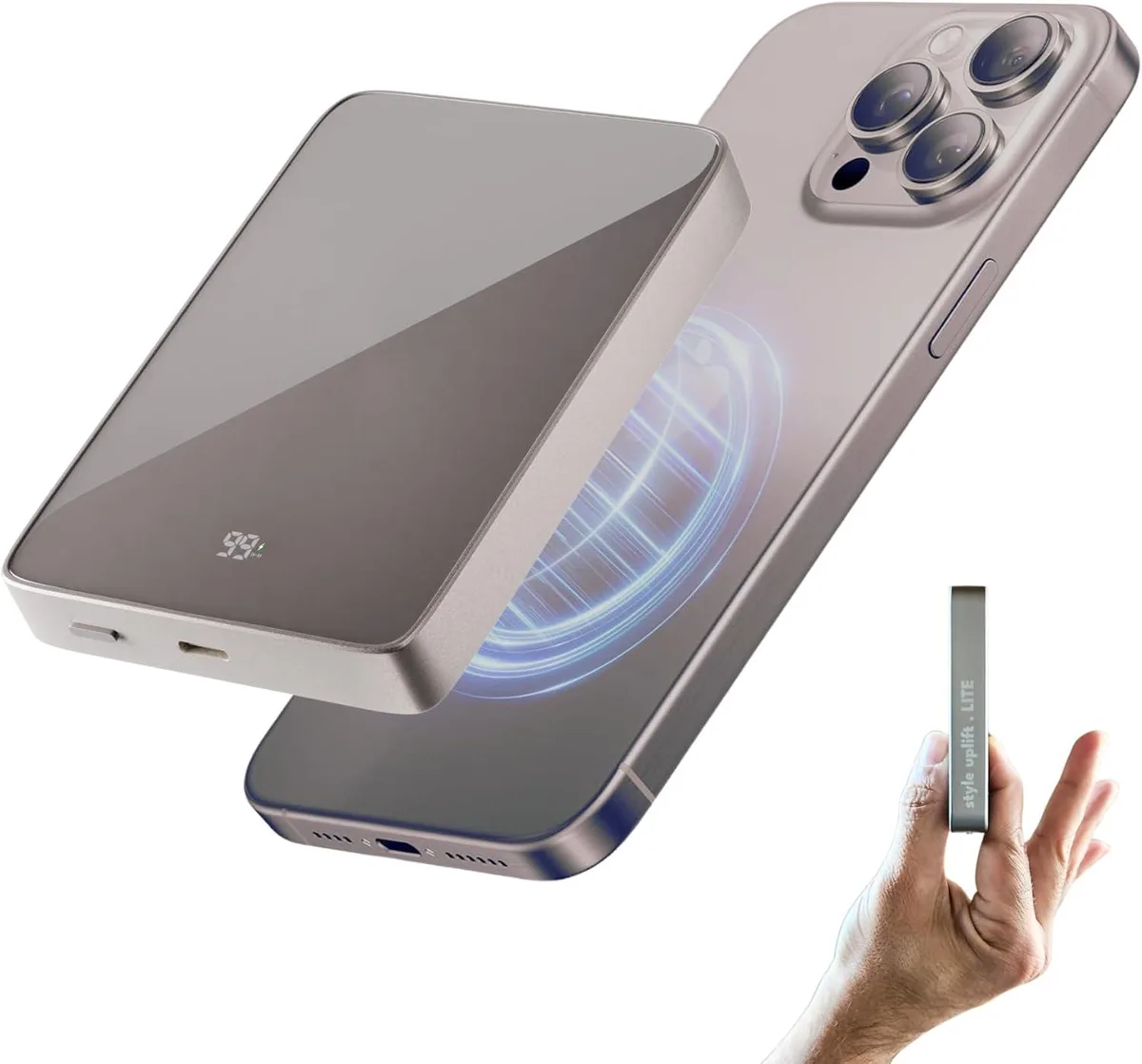 FLEANE FLEANE SU Lite Magnetic Power Bank 10000mAh 20W USB-C Wireless MagSafe .60 Carrybag — product photo