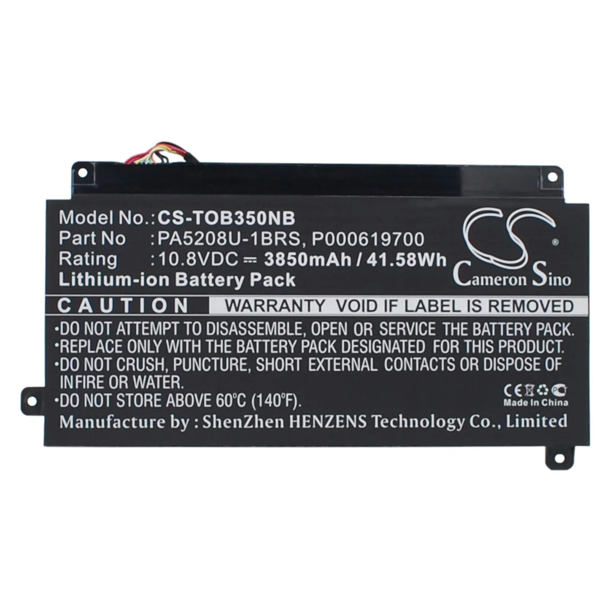 Cameron &amp; Co Cameron &amp; Co DS-CS-TOB350NB laptop battery 3.85 Ah — product photo