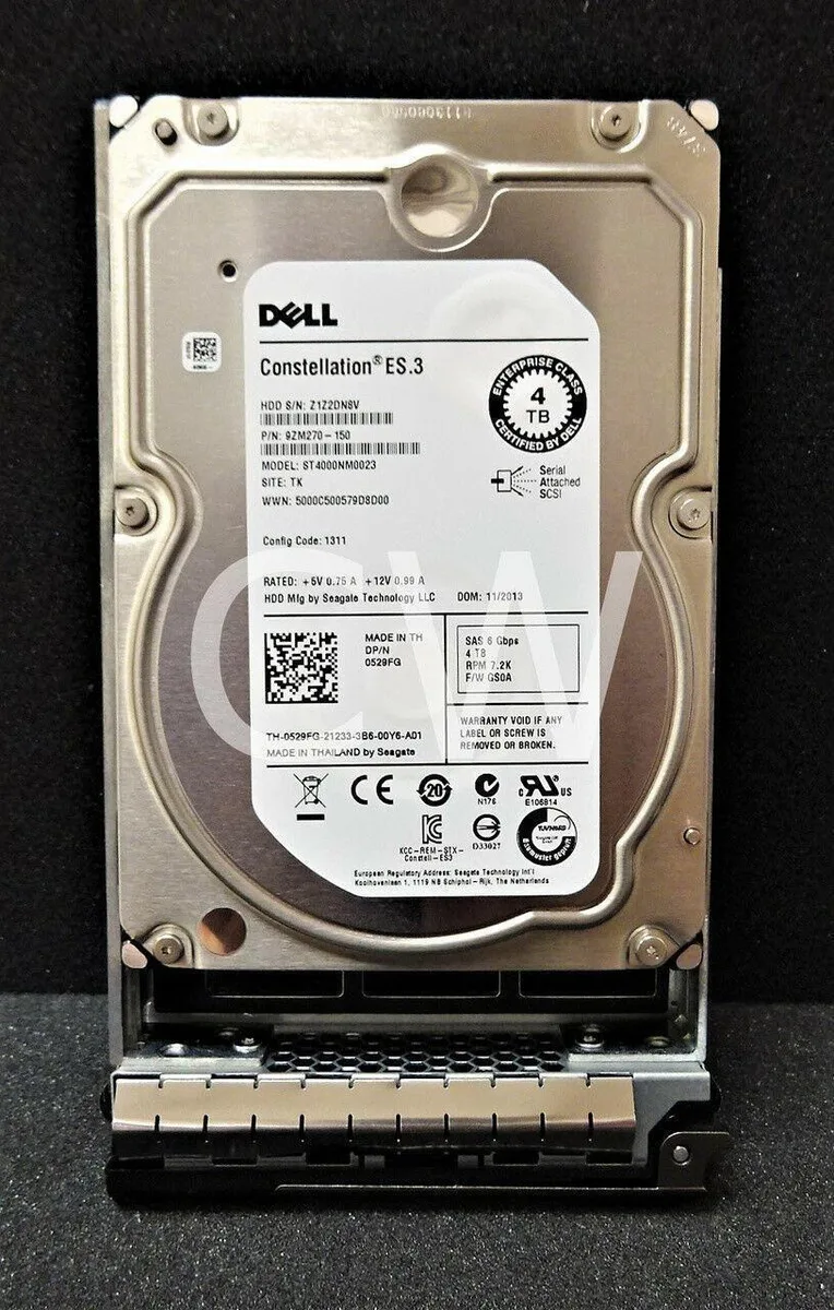 DELL DELL 529FG ST4000NM0023 4TB 7200RPM 128MB 3.5" SAS internal hard drive — product photo