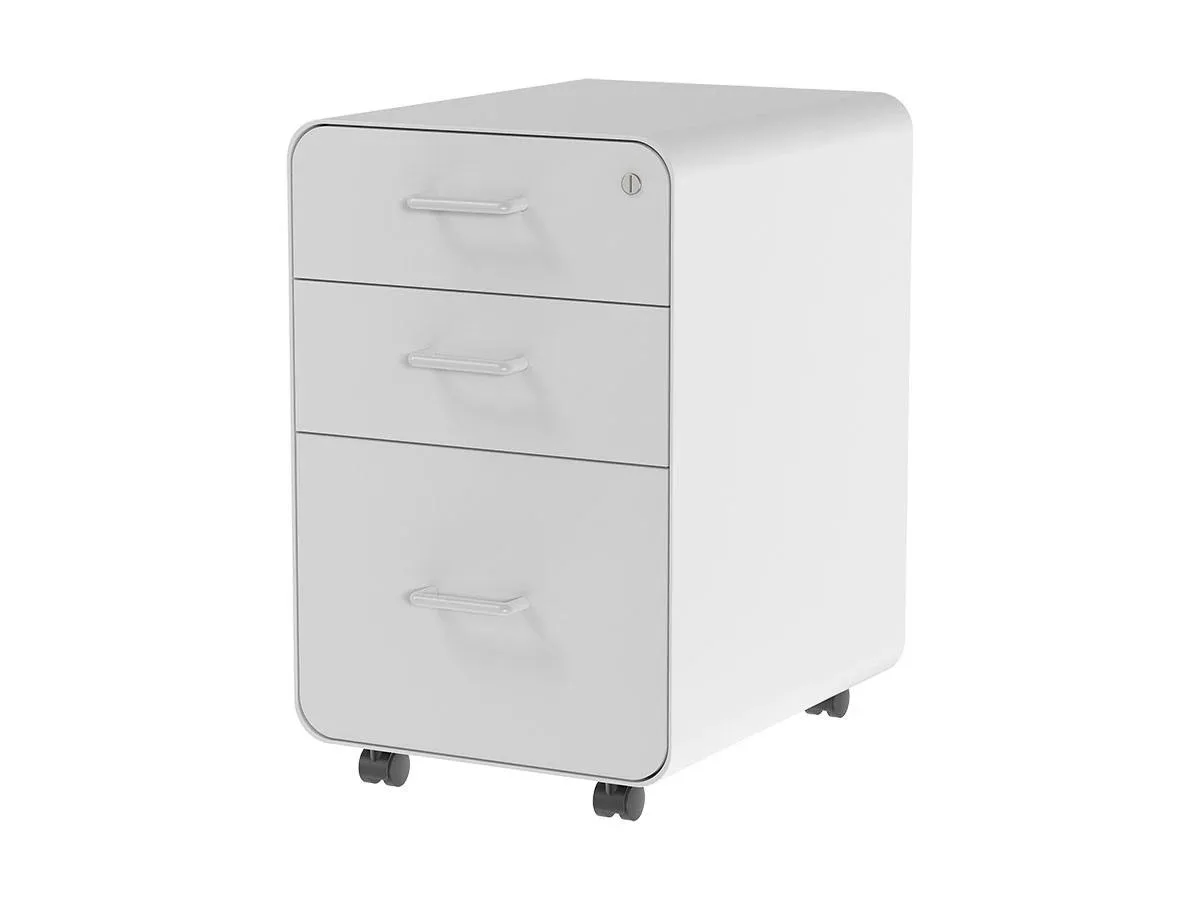 Monoprice Inc. Monoprice Inc. 137877 3-Drawer File Cabinet White 15.7x19.6x24.6in 64.00lb — product photo
