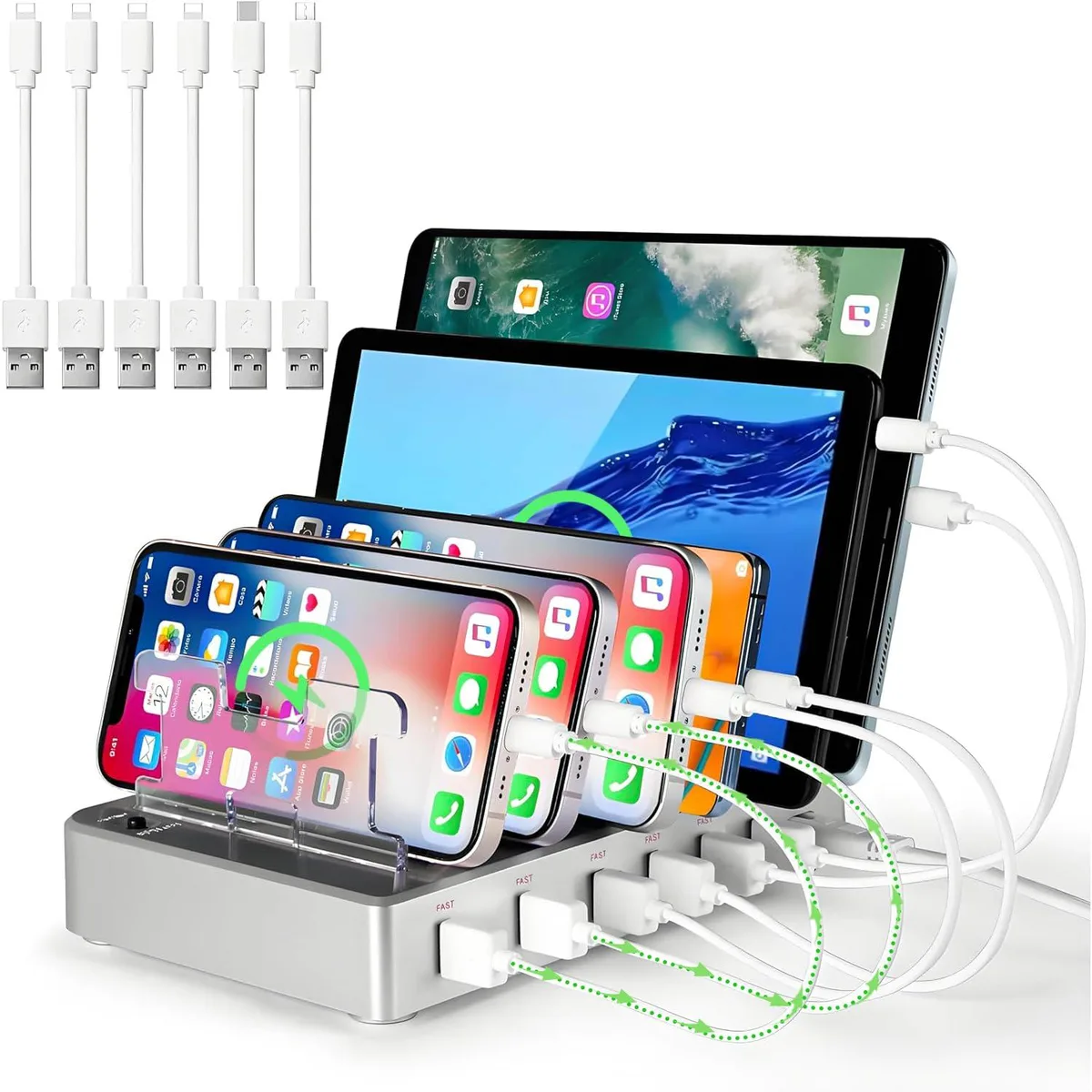  Verahaus 6-Port USB Charger 2.4 A Silver — product photo