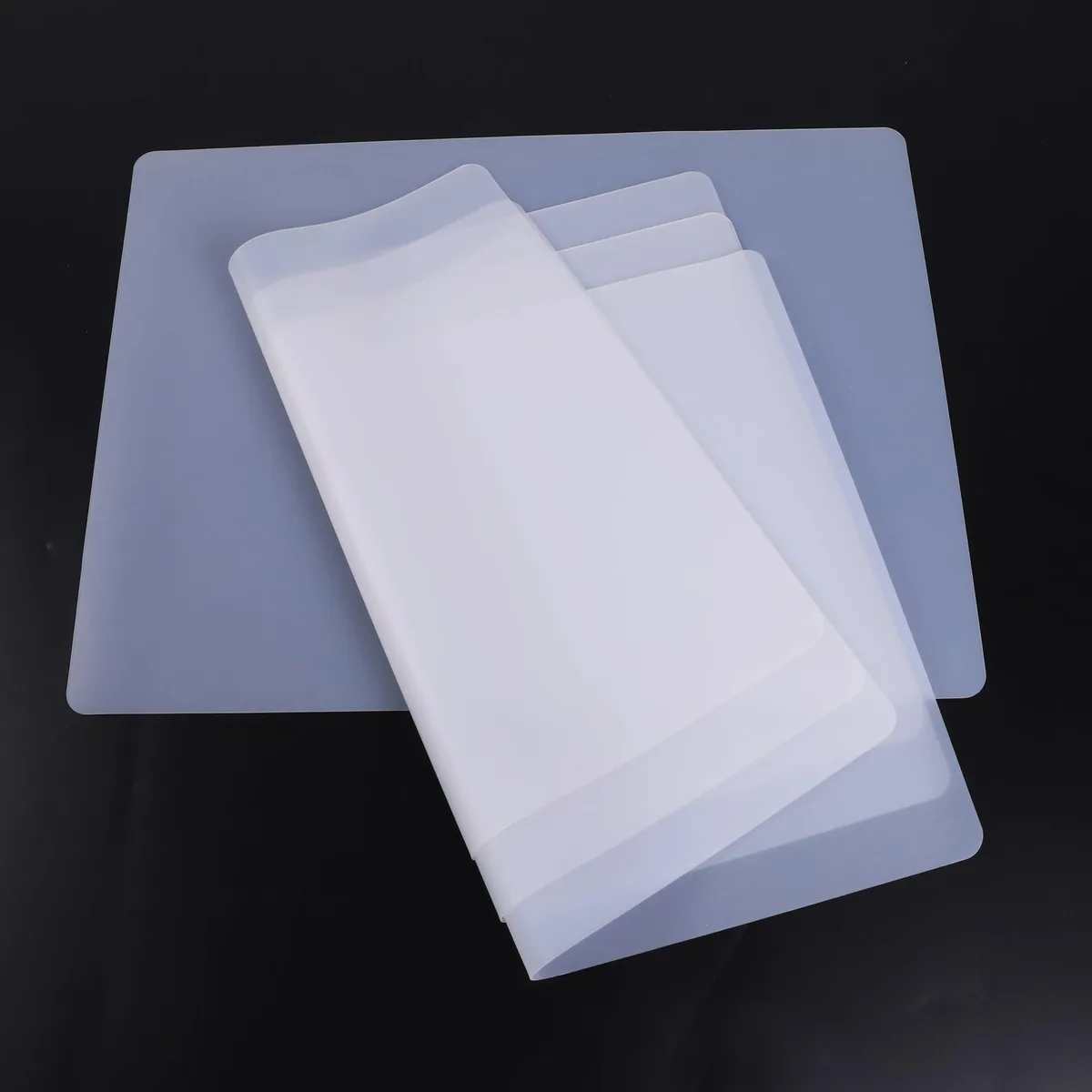 PaBUSIOr Silicone Craft Mat 8" x 9.5" Translucent 4 Pcs — product photo
