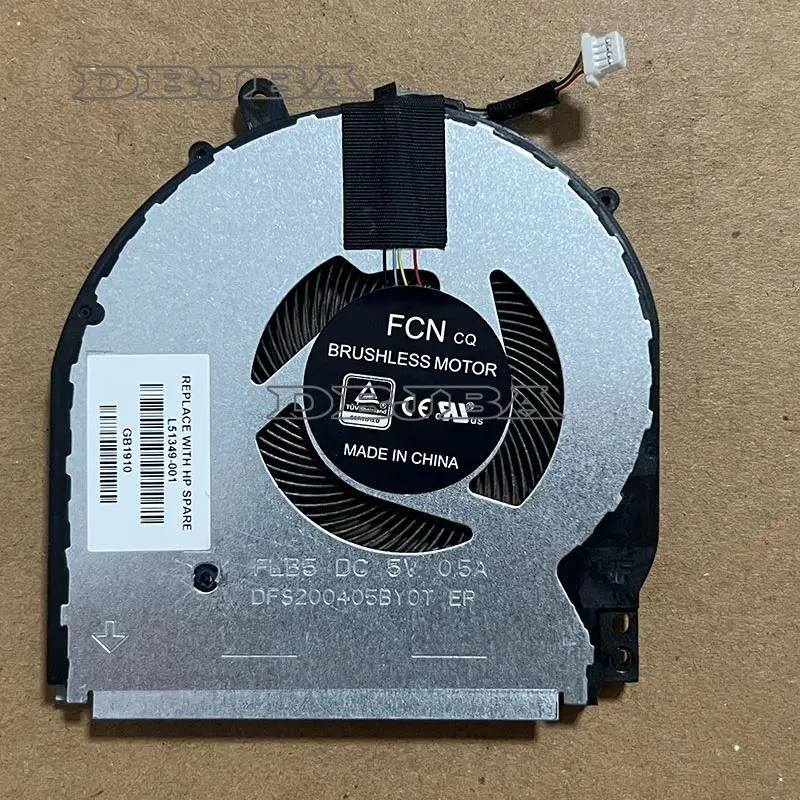 Small black laptop CPU cooling fan with wire connector