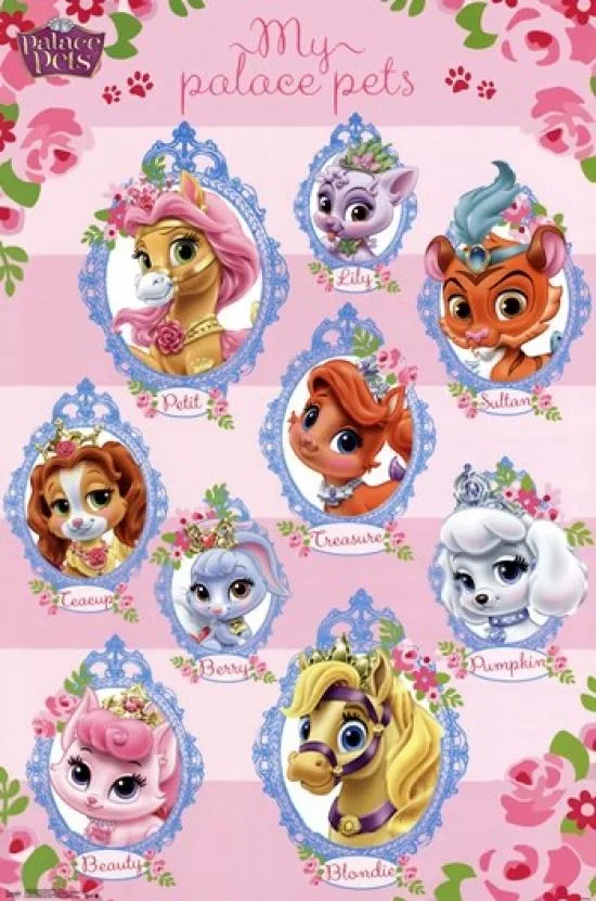 Princess Palace Pets poster print 22 x 34 inches on heavy stock paper