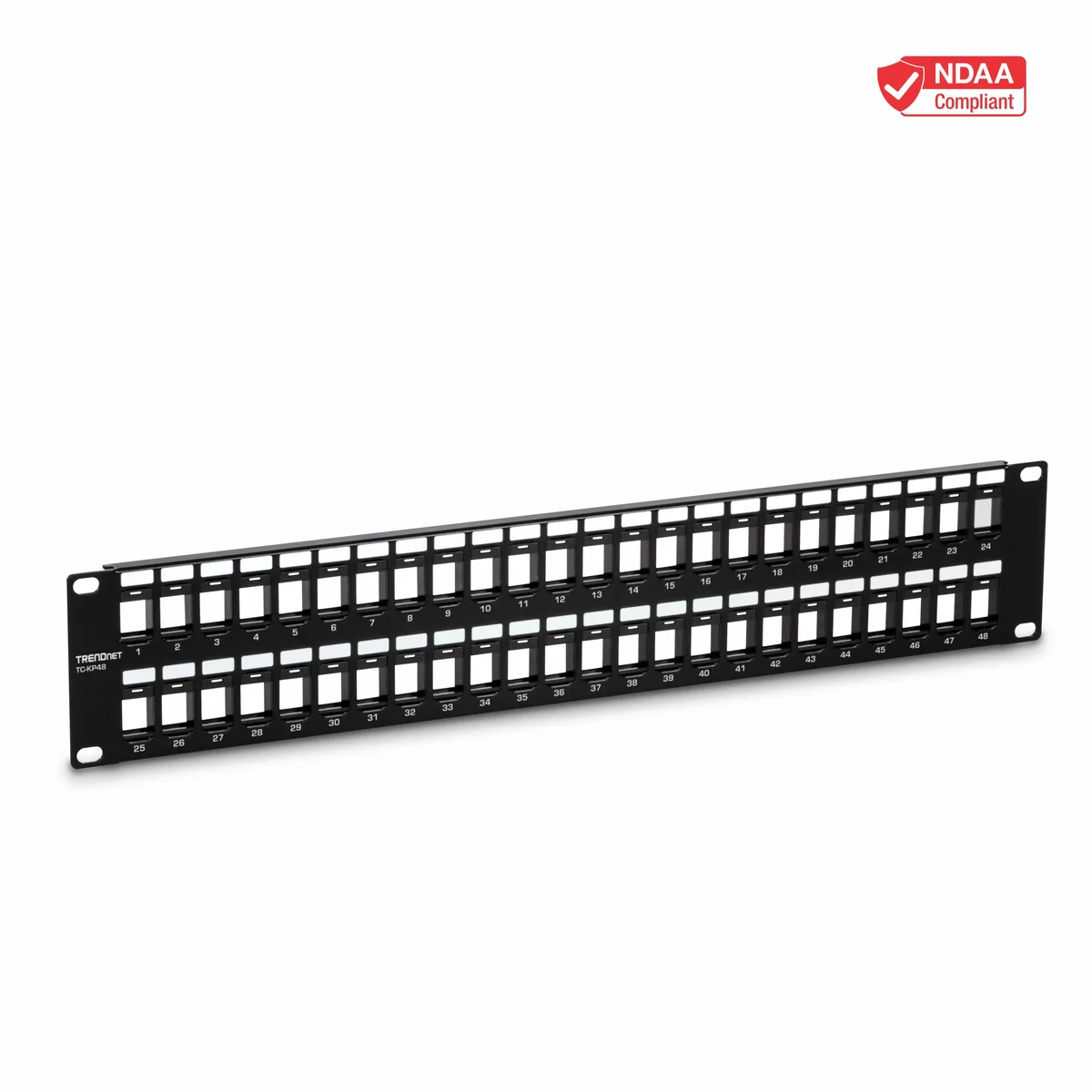 TRENDnet TRENDnet TC-KP48 48-Port Blank Keystone 2U Patch Panel — product photo