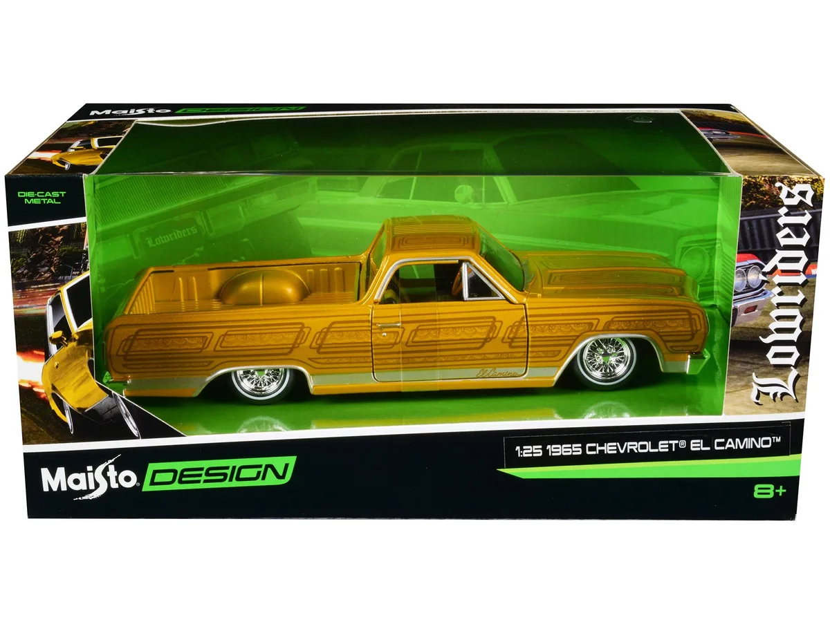 Maisto Maisto 1965 Chevrolet El Camino Lowrider Gold Metallic 1/25 Diecast — product photo