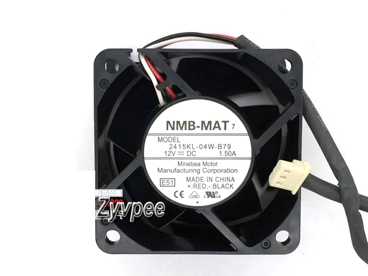 Zyvpee Zyvpee 2415KL-04W-B79 60x38mm 12V 1.5A 3-pin server case fan — product photo