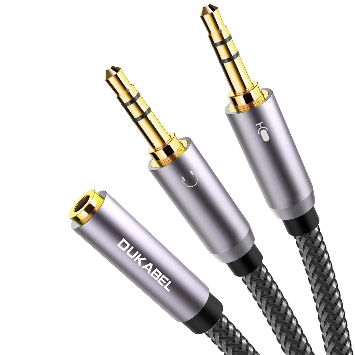 KEHIPI KEHIPI Gold-Plated Braided Y Splitter Audio Adapter 30cm — product photo