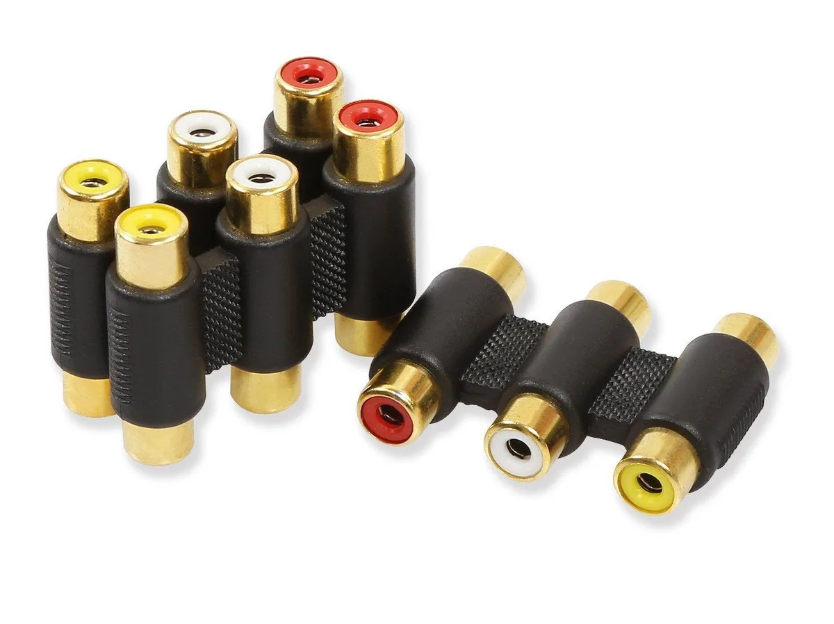 iMBAPrice iMBAPrice 3 RCA Coupler Pack of 3 Gold Plated — product photo