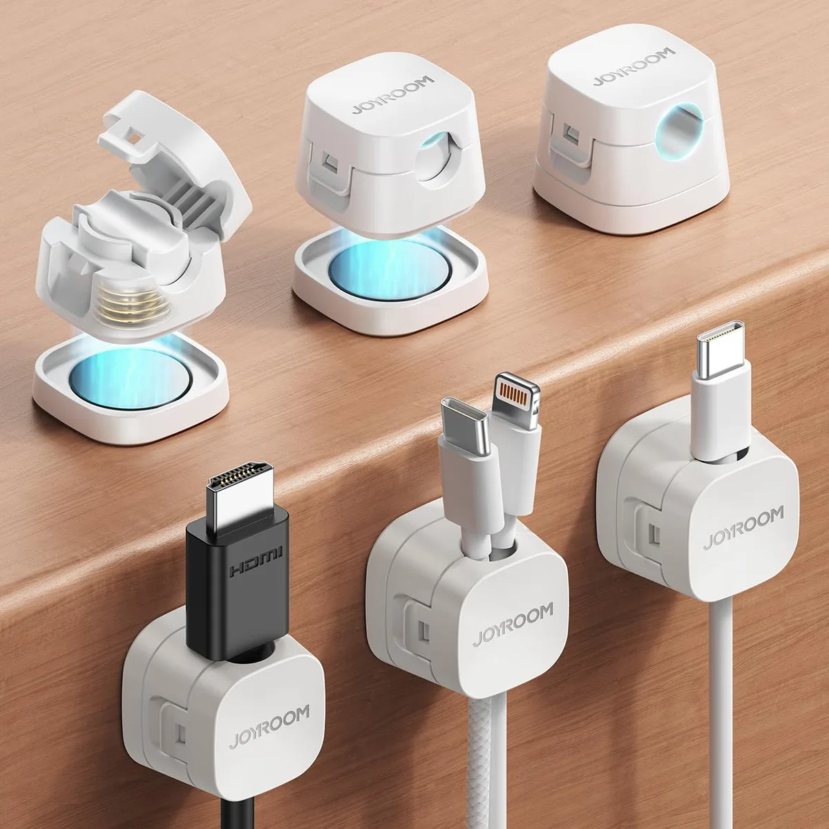  JOYROOM JR-ZS668 Magnetic Cord Organizer 6-Pack — product photo