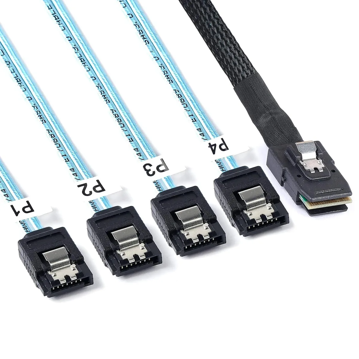 LSI LSI SFF-8087 to 4 SATA breakout cable 0.5m — product photo