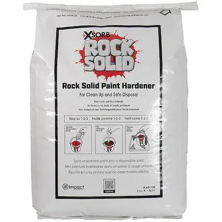 White bag of paint solidifier powder, 23 lb