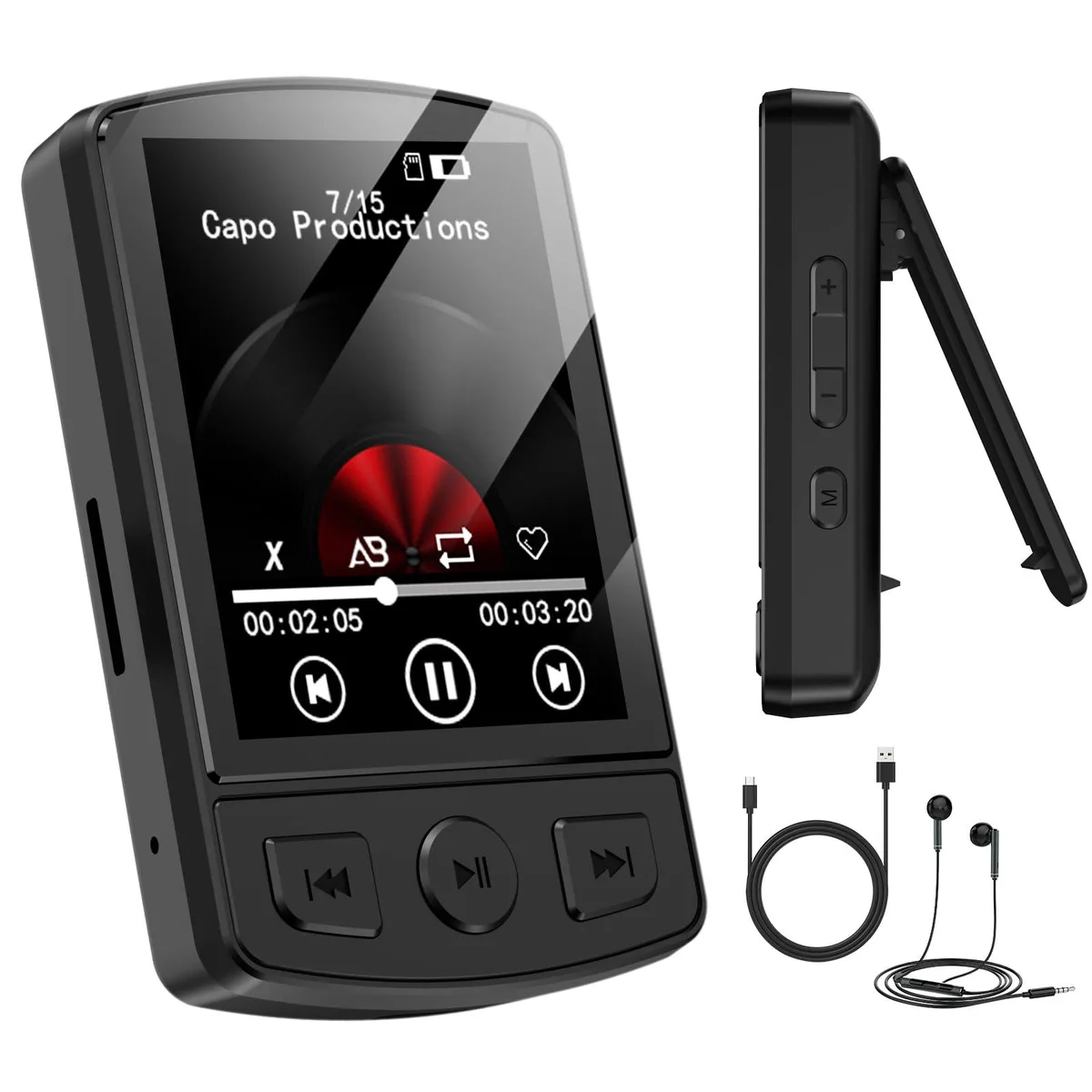 KOVCDVI MP3-07 64GB Bluetooth 5.2 MP3 player — product photo