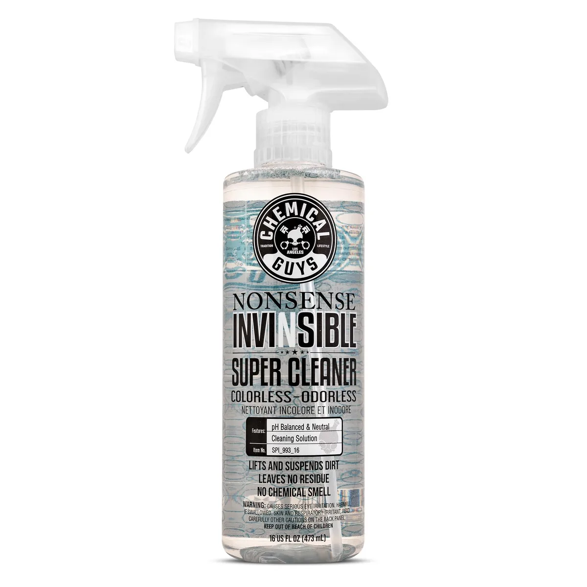 White 16 oz spray bottle with trigger head