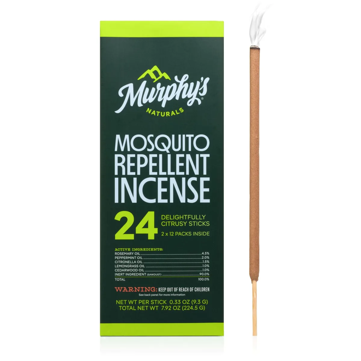 Box of 24 bamboo incense sticks in paper sleeve