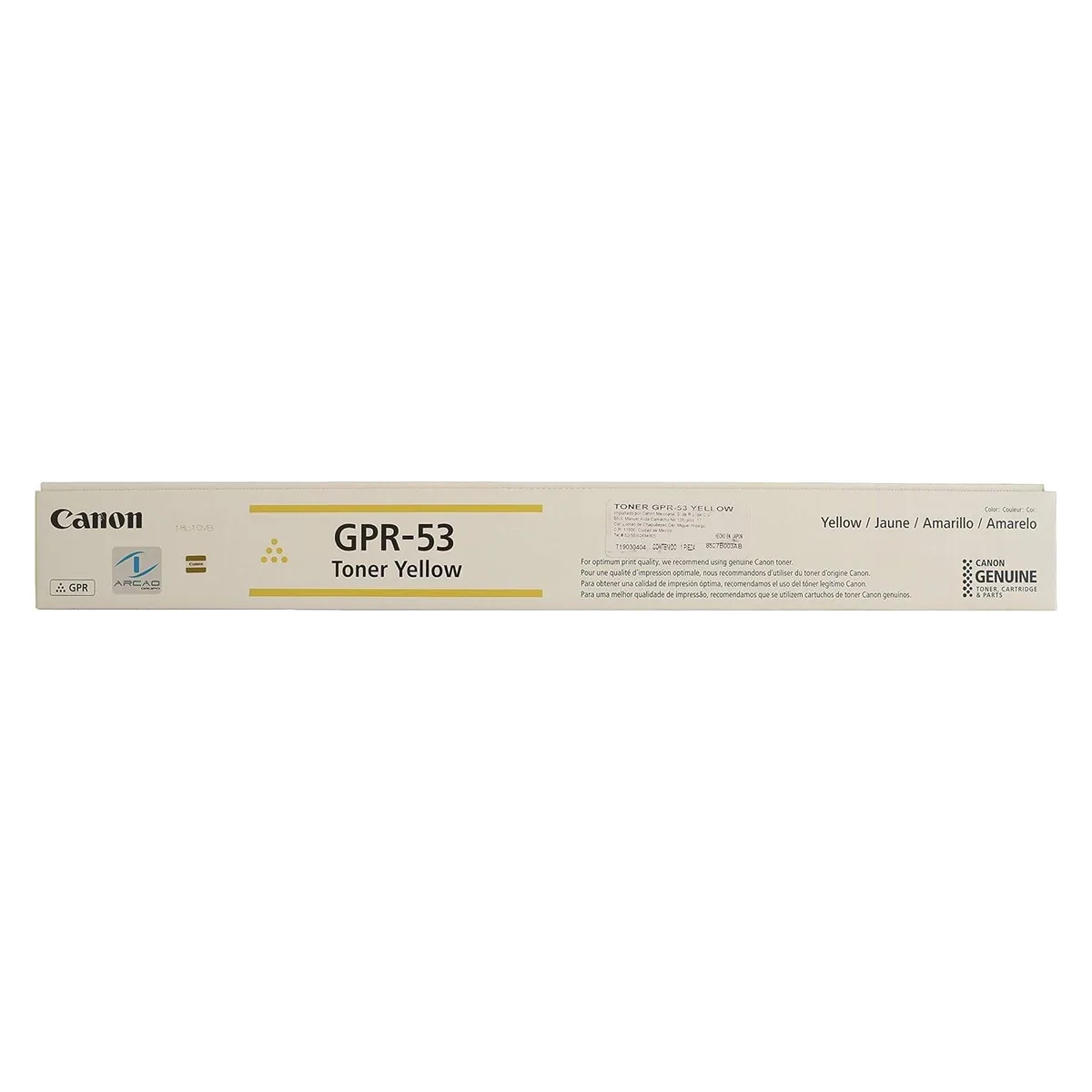 Canon Canon 8527B003AA GPR-53 Yellow Toner Cartridge 19000 Pages — product photo