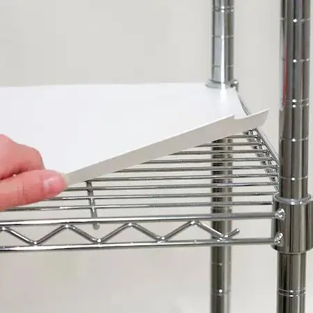 White matte polypropylene shelf liner, four rectangular sheets