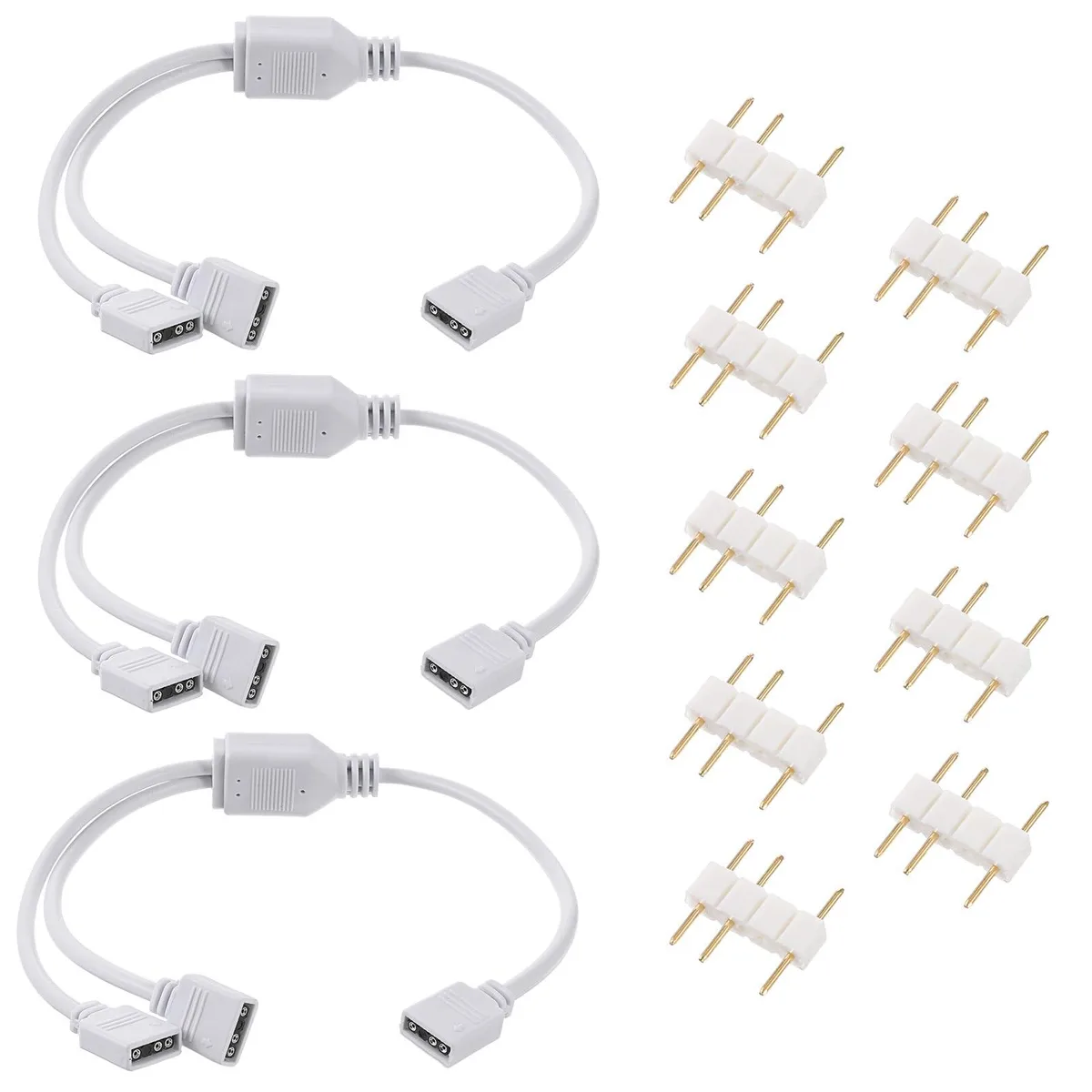  2-Power 5520XLEH6289 3-Pack 5V 3-Pin ARGB Splitter Cables White — product photo