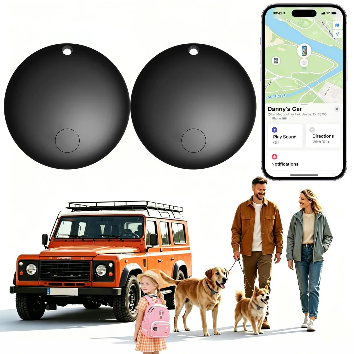  LOWRANCE F03C GPS Tracker 2-Pack Black 2.5" Screen 12 Channels 32GB Card 365 Days — product photo