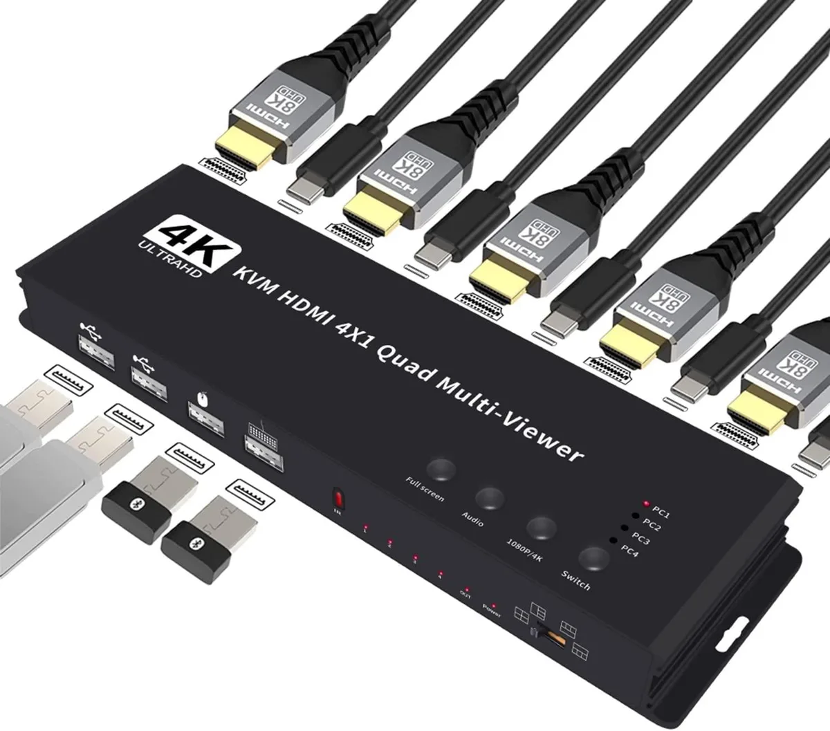 Jansicotek Jansicotek OZK6 HDMI 4x1 Quad Multi-Viewer Video Switch 4K@30Hz — product photo