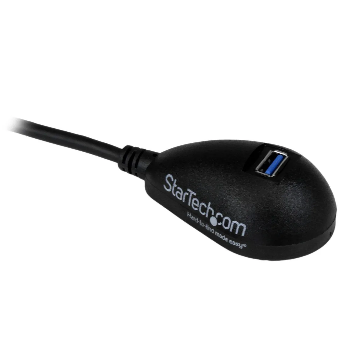 Black USB 3.0 extension cable with male and female Type-A connectors